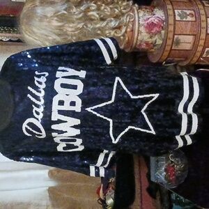 Dallas Cowboys Sequined Jersey NWOT One Size
